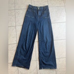 Frame Le Slim Palazzo Denim Dark Indigo Wide-Leg Jeans